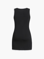Sleeveless Sweater Dress with Multiple Pockets and Buttons
