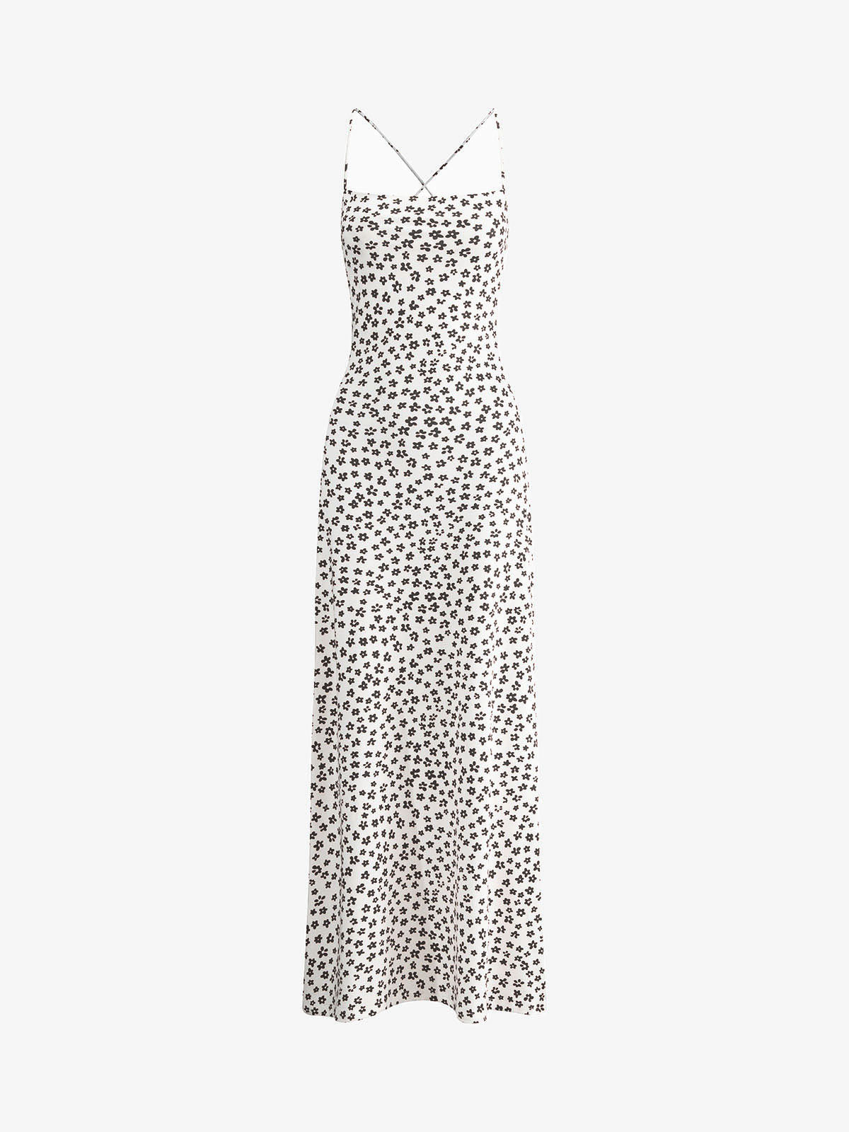 Floral Print Sundress with Strappy Crisscross Back Design