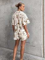 Lightweight Semi-Sheer Patterned Jumpsuit