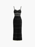 Paros Crochet Eyelet Pattern Transparent Midi Dress