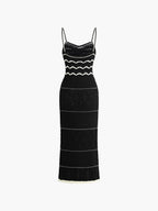 Paros Crochet Eyelet Pattern Transparent Midi Dress
