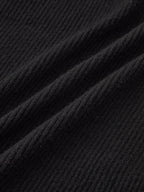 V Neck Halter Dress with Split Knit Design
