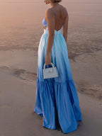 Backless Camisole Dress with Elegant Long Cutouts