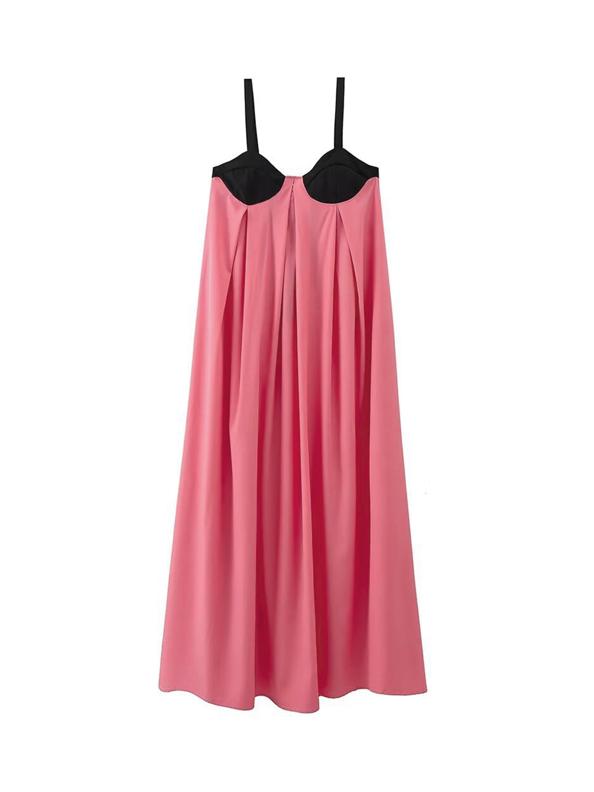 Halter Neck Bra Top Spliced Long Dress