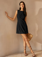 Sleeveless Dress with O-Ring Detailing