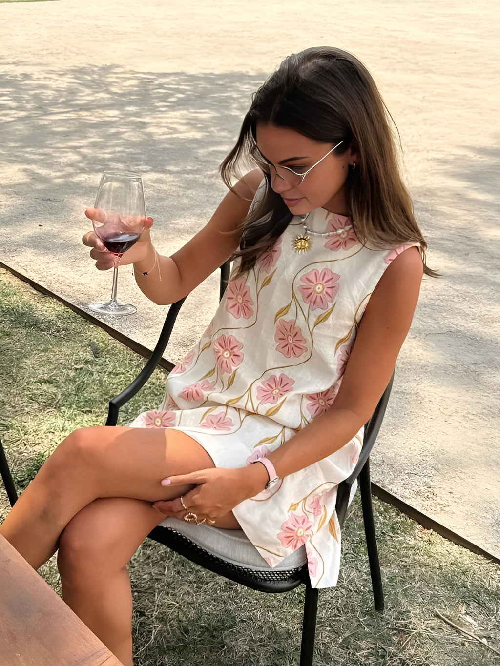 Charming Floral Sleeveless Mini Dress for Spring