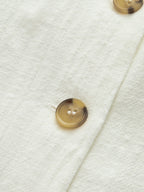 Cotton Short Dress with Front Buttons