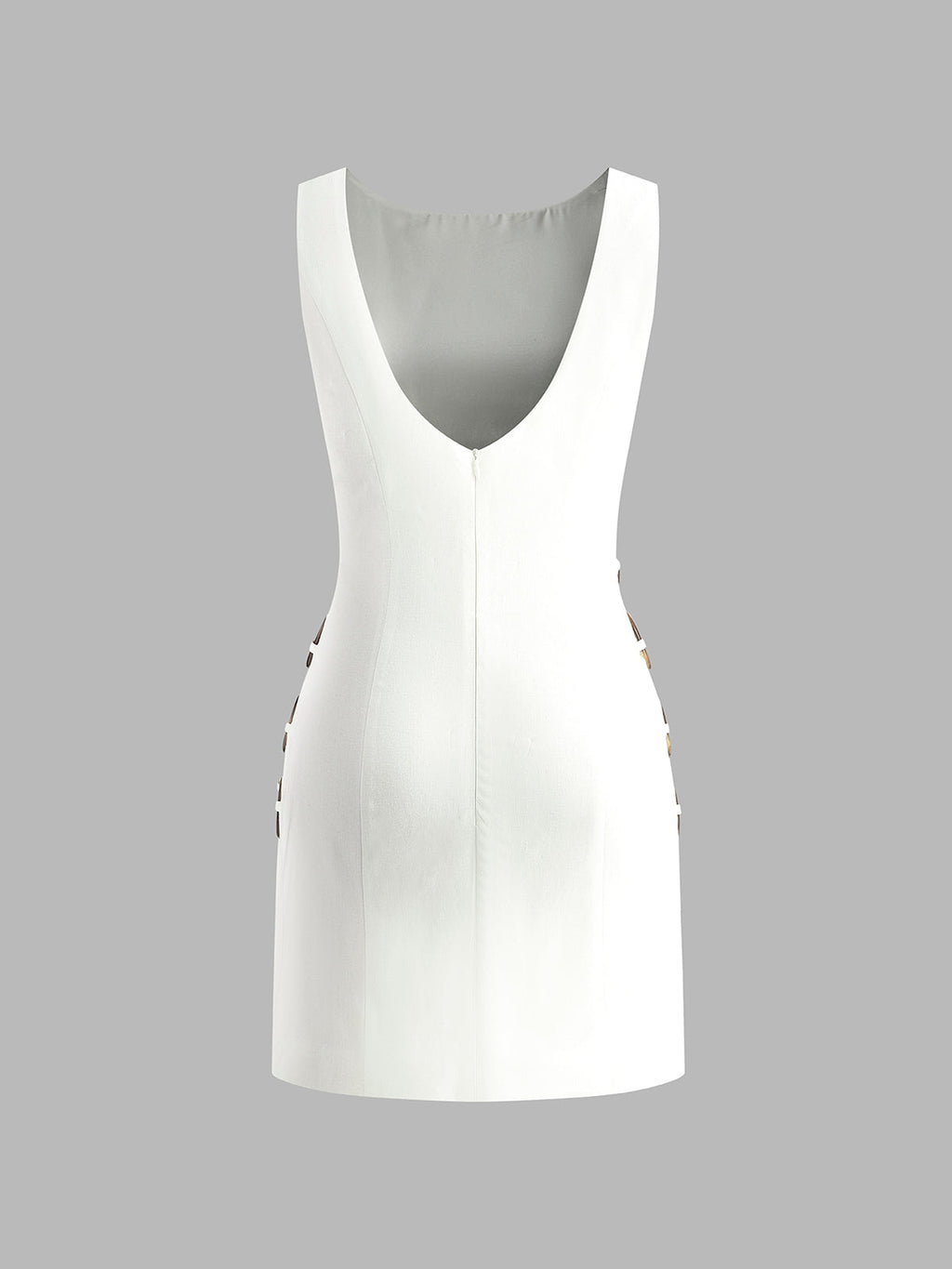 O-Ring Detail Sleeveless Dress with Cutouts