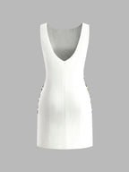 O-Ring Detail Sleeveless Dress with Cutouts