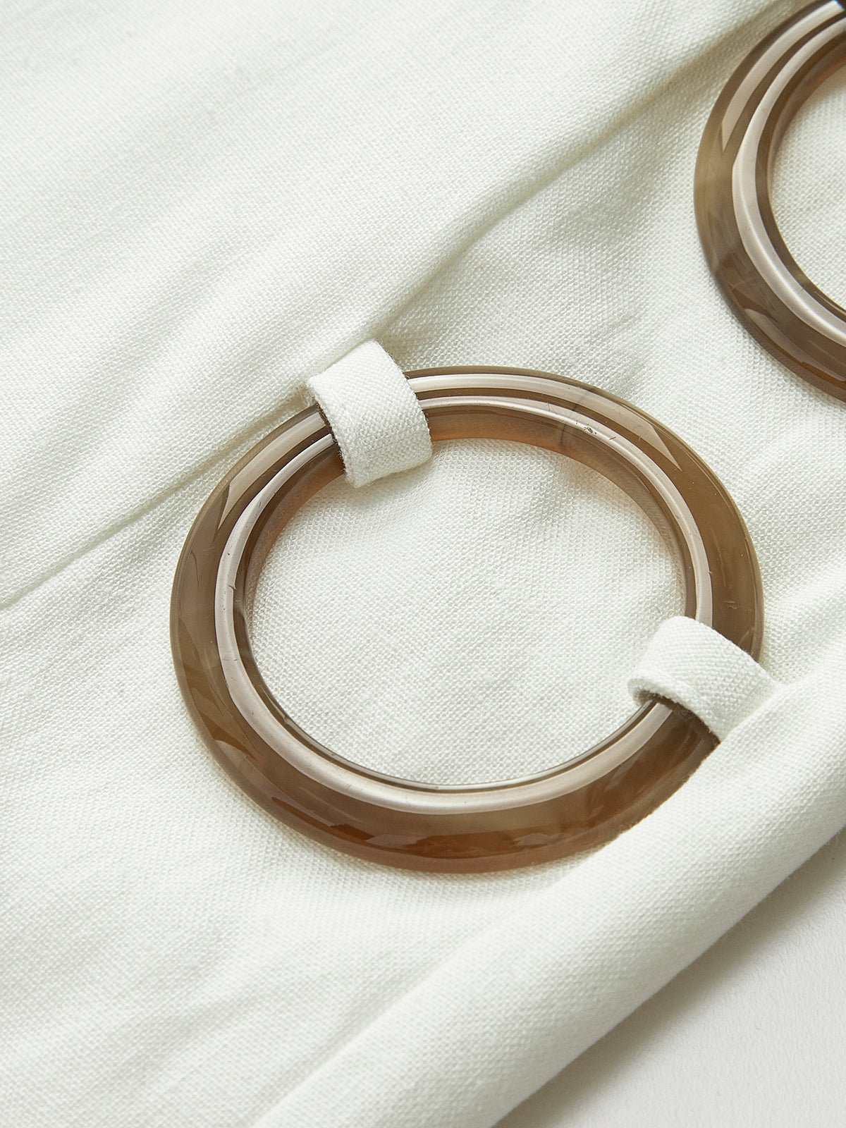 Sleeveless Dress with O-Ring Detailing