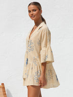 Loose Fit Sun Print Summer Dress