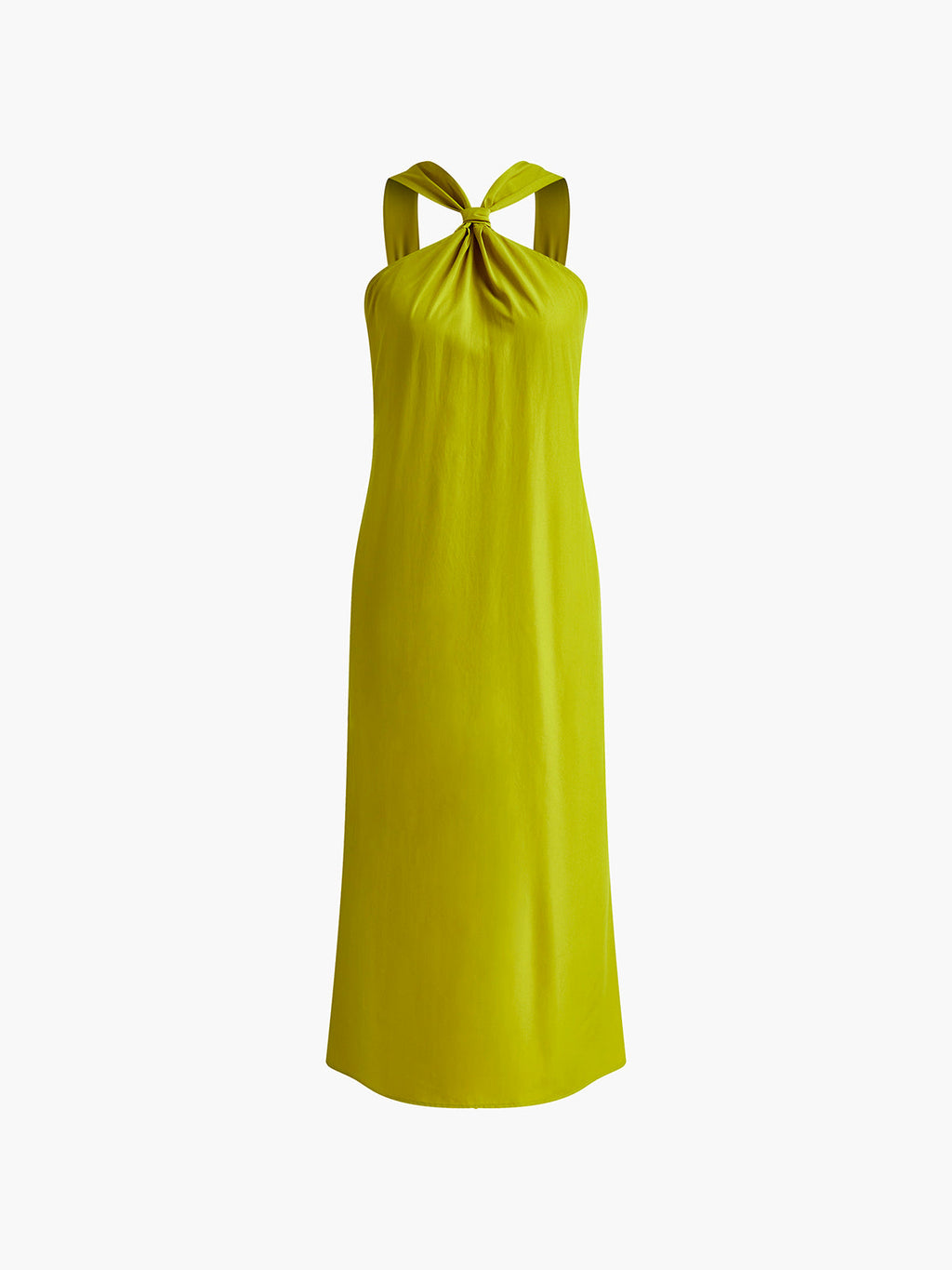 Cross Halter Neck Dress with Split Detail