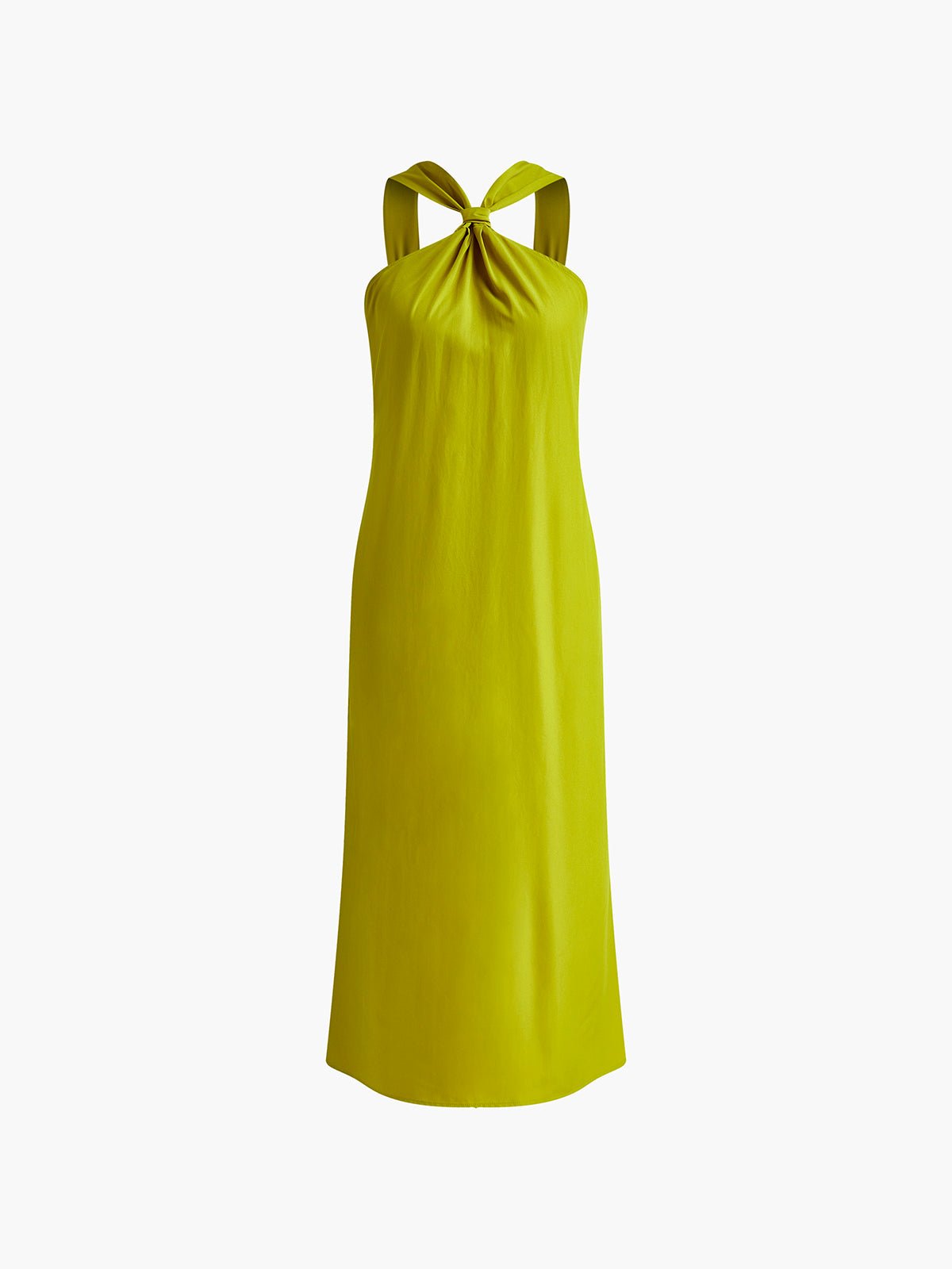 Cross Halter Neck Dress with Split Detail