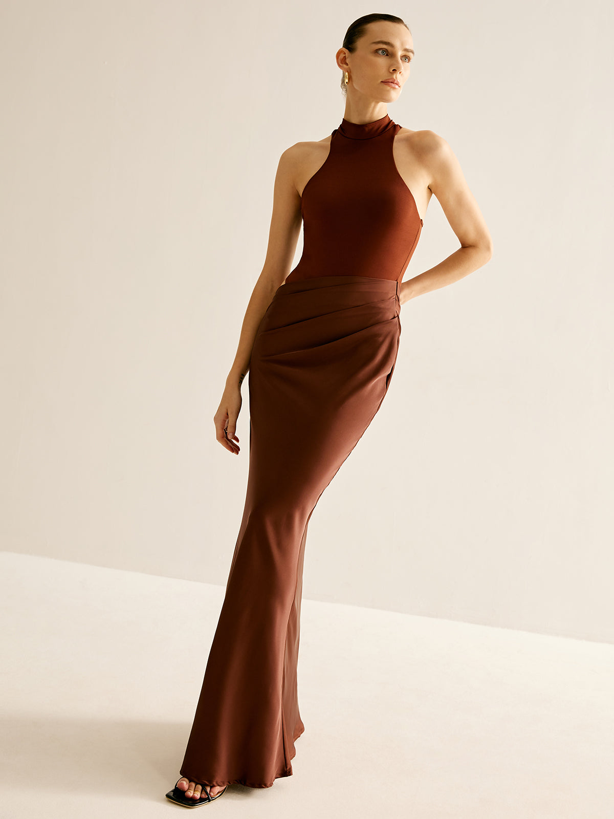Cutout Panel Sleek Form-Fitting Dress