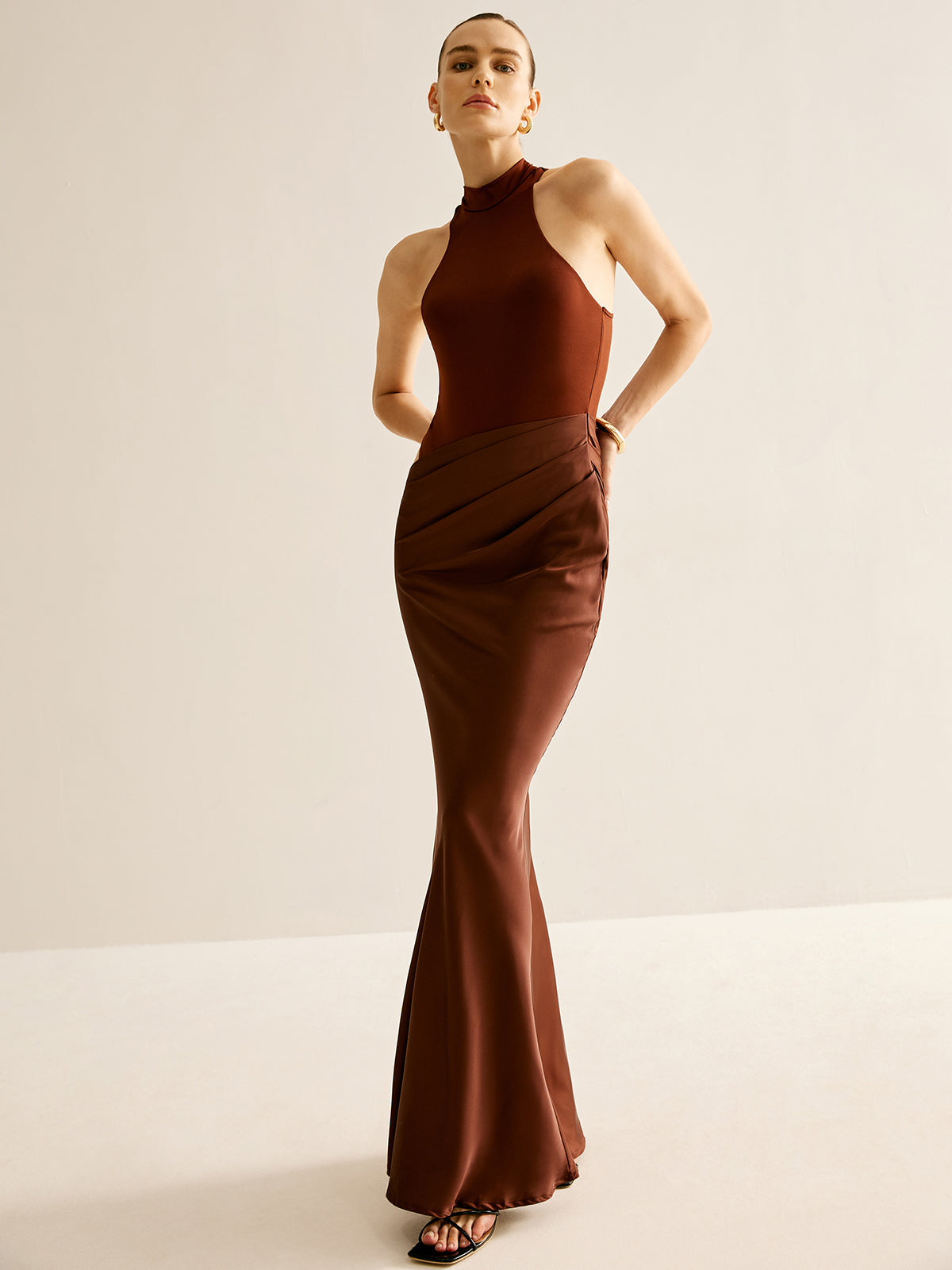 Cutout Panel Sleek Form-Fitting Dress