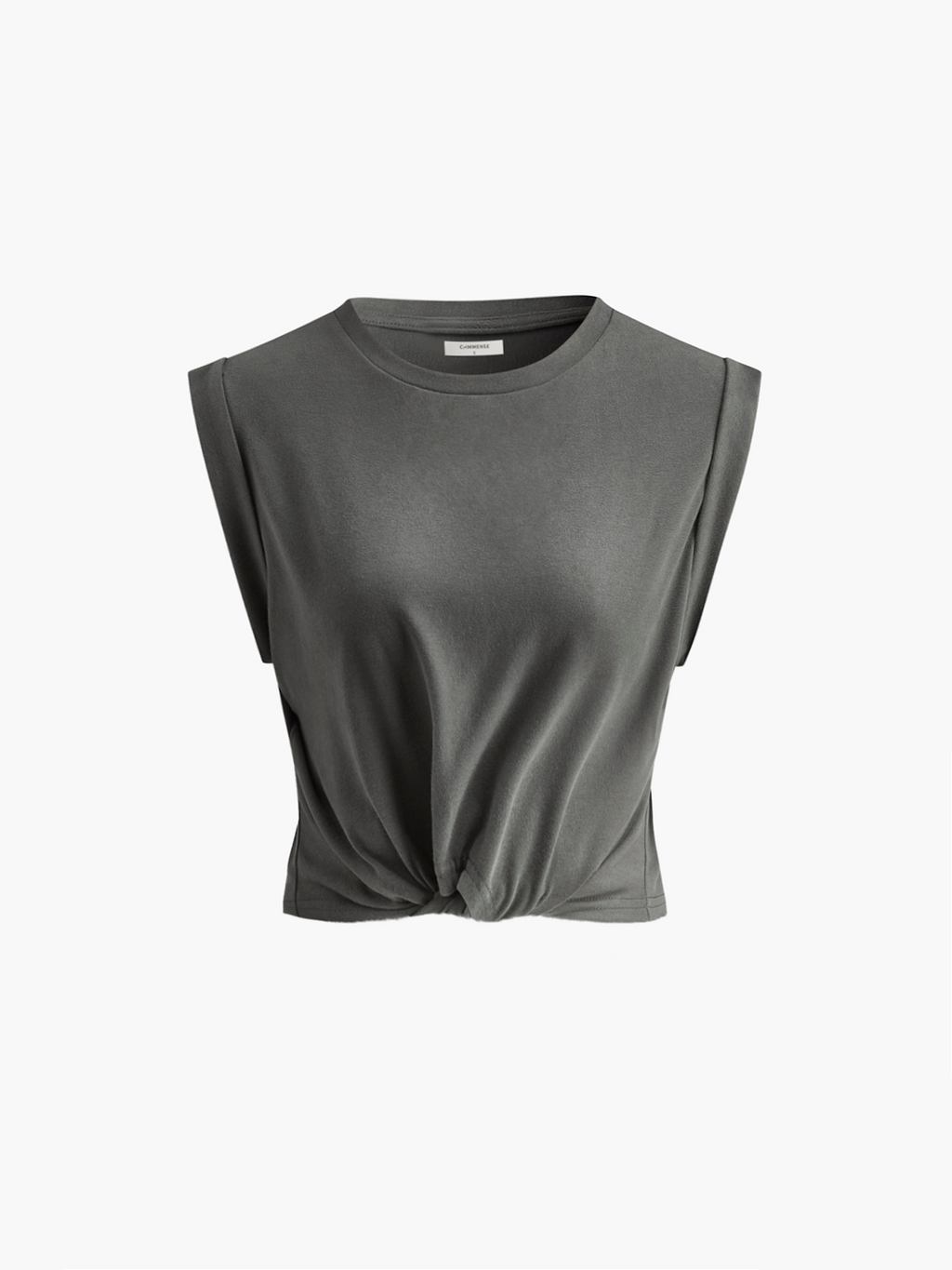 Knotted Cotton Tee with Stylish Twist Design