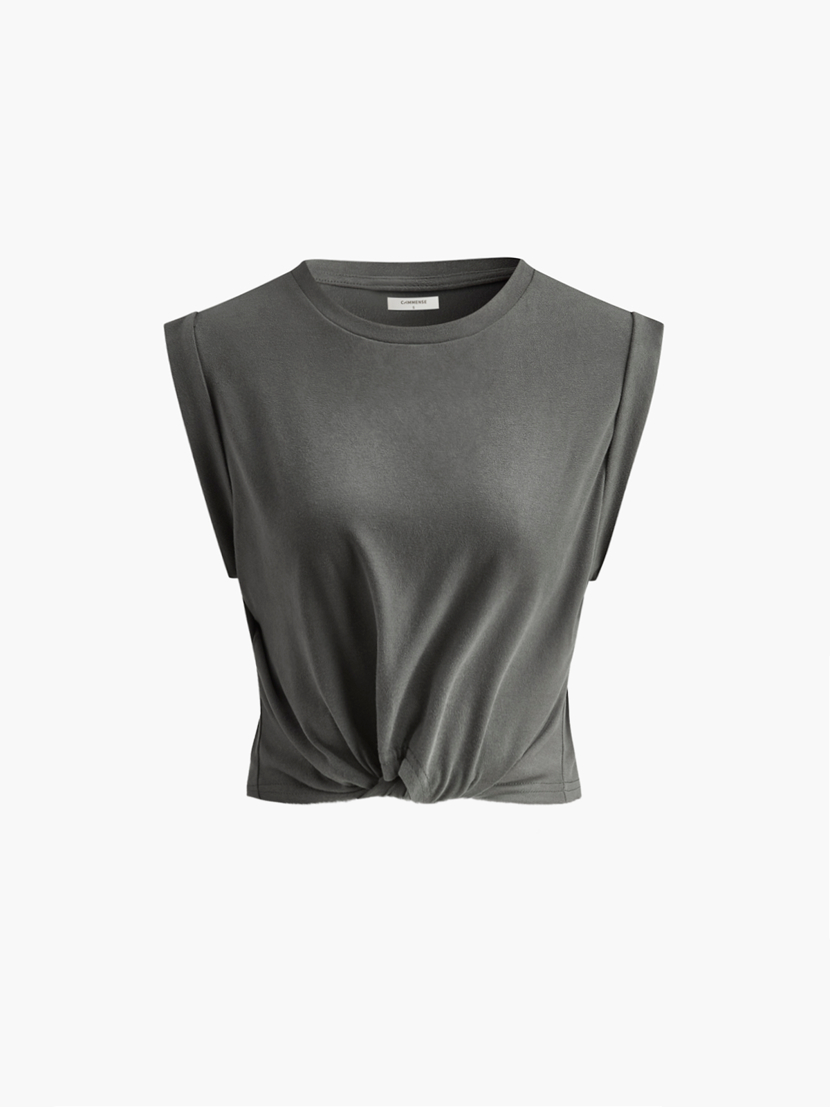 Knotted Cotton Tee with Stylish Twist Design