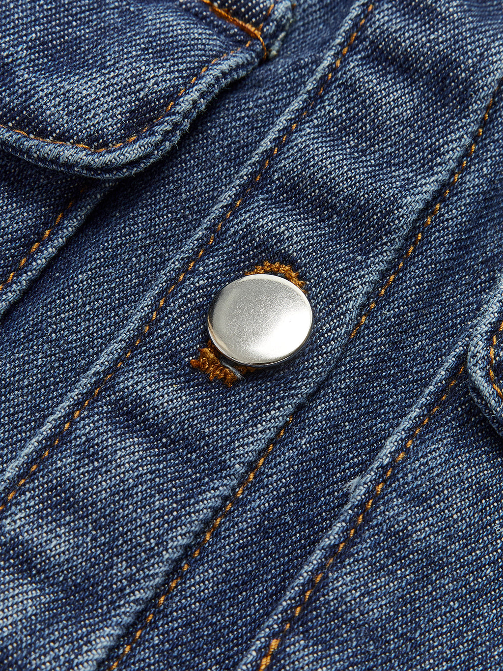 Denim Vest with Pockets and Collar