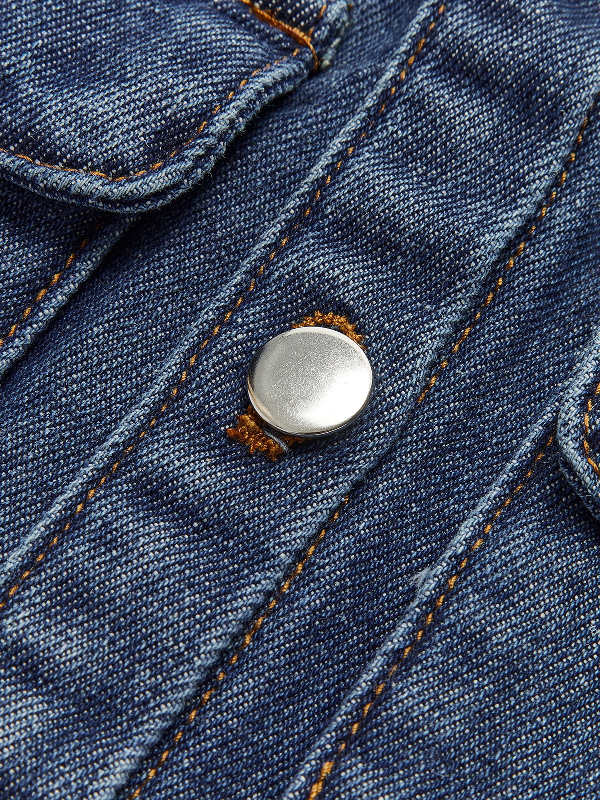 Denim Vest with Pockets and Collar