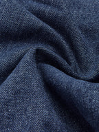 Denim Vest with Pockets and Collar
