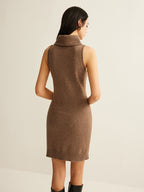 Cozy Wool-Blend Turtleneck Dress, No Belt Included