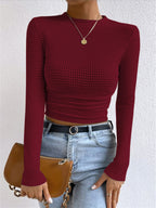 Minimalist Slim Fit Waffle Knit Sweater