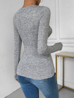 Twisted Front Slim Fit Jersey Top