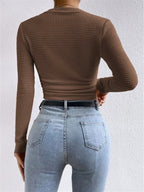 Minimalist Slim Fit Waffle Knit Sweater