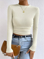 Minimalist Slim Fit Waffle Knit Sweater