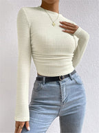 Minimalist Slim Fit Waffle Knit Sweater