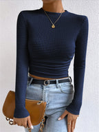 Minimalist Slim Fit Waffle Knit Sweater