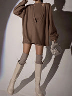 Solid Knit Sweatshirt and Matching Vest Set