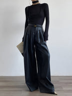 Two-in-One Mock Neck Jersey Shirt
