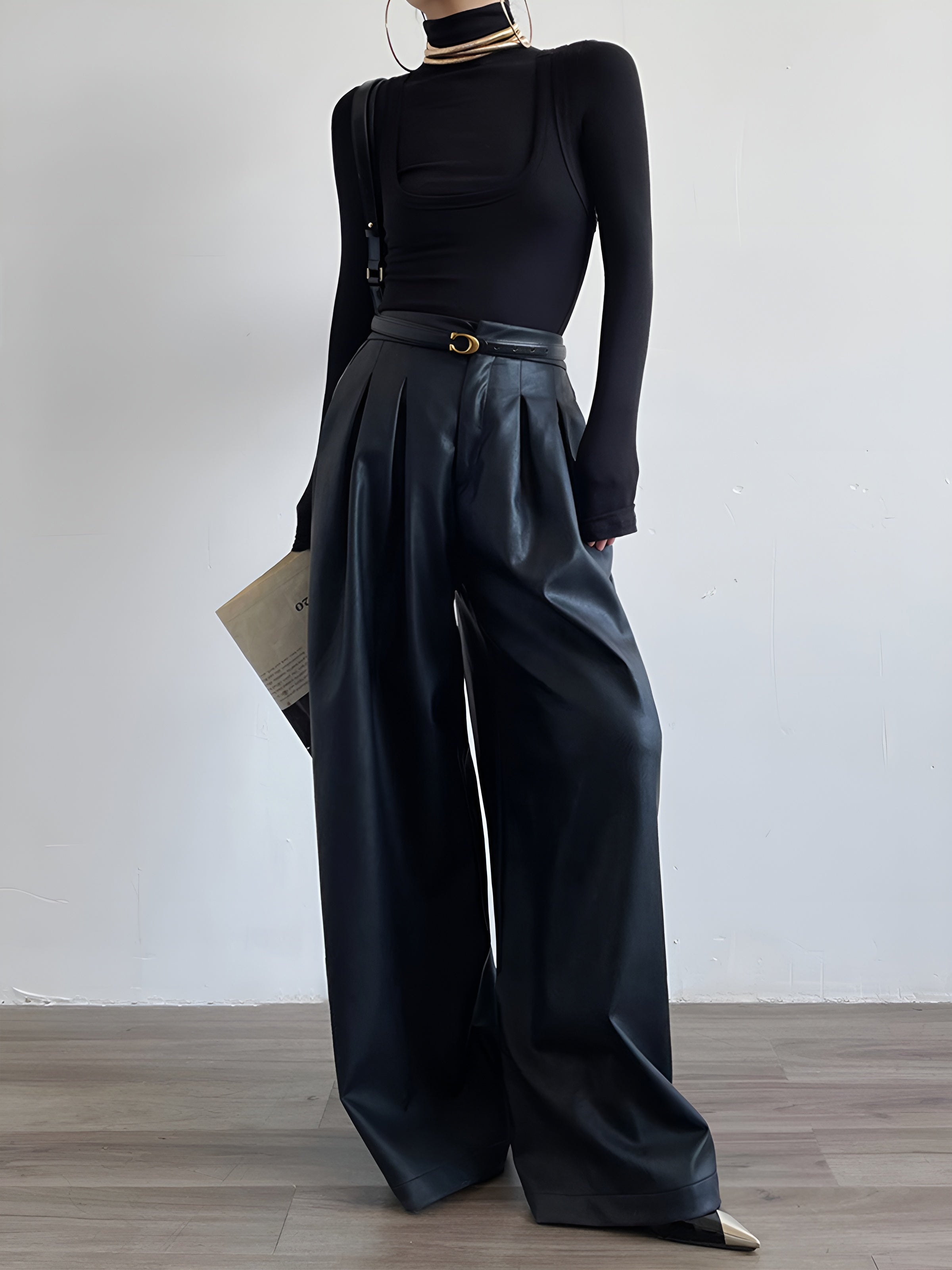 Two-in-One Mock Neck Jersey Shirt