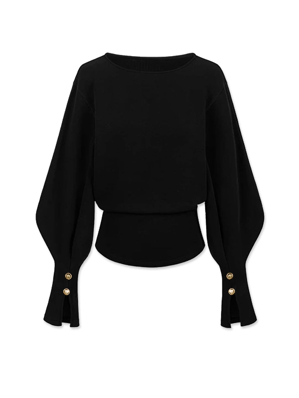 Bell Sleeve Sweatshirt with Cinched Waist