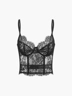 Delicate Lace Crop Corset Top