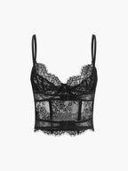 Delicate Lace Crop Corset Top