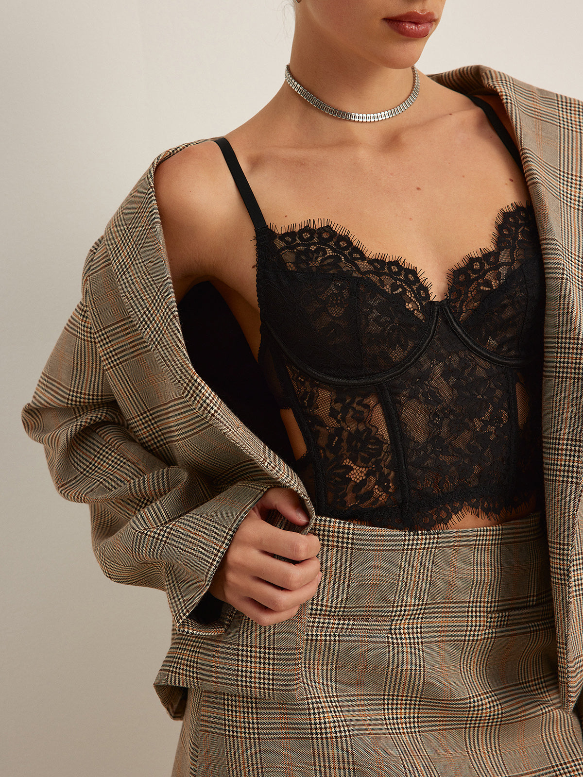 Delicate Lace Crop Corset Top