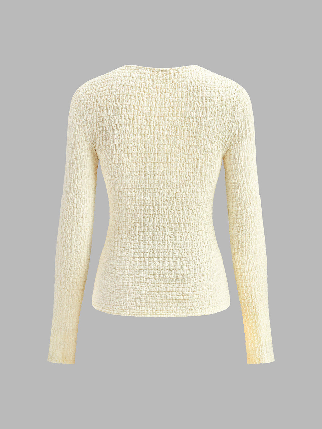 Plisse T-Shirt with Metal O-Ring Cutout Detail