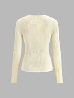 Plisse T-Shirt with Metal O-Ring Cutout Detail