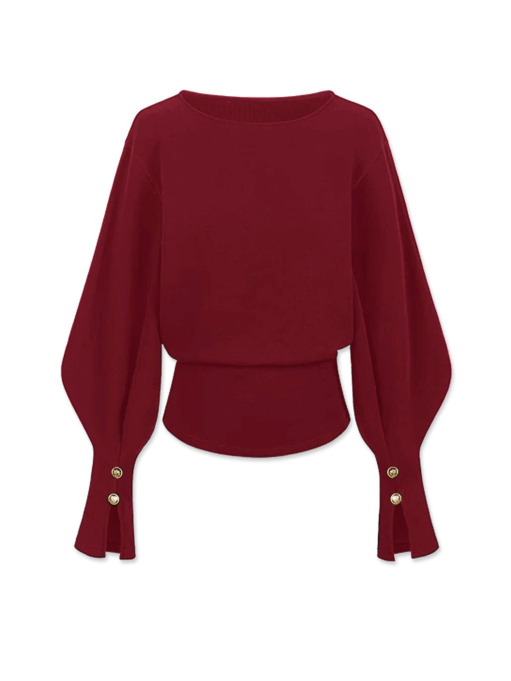 Bell Sleeve Sweatshirt with Cinched Waist