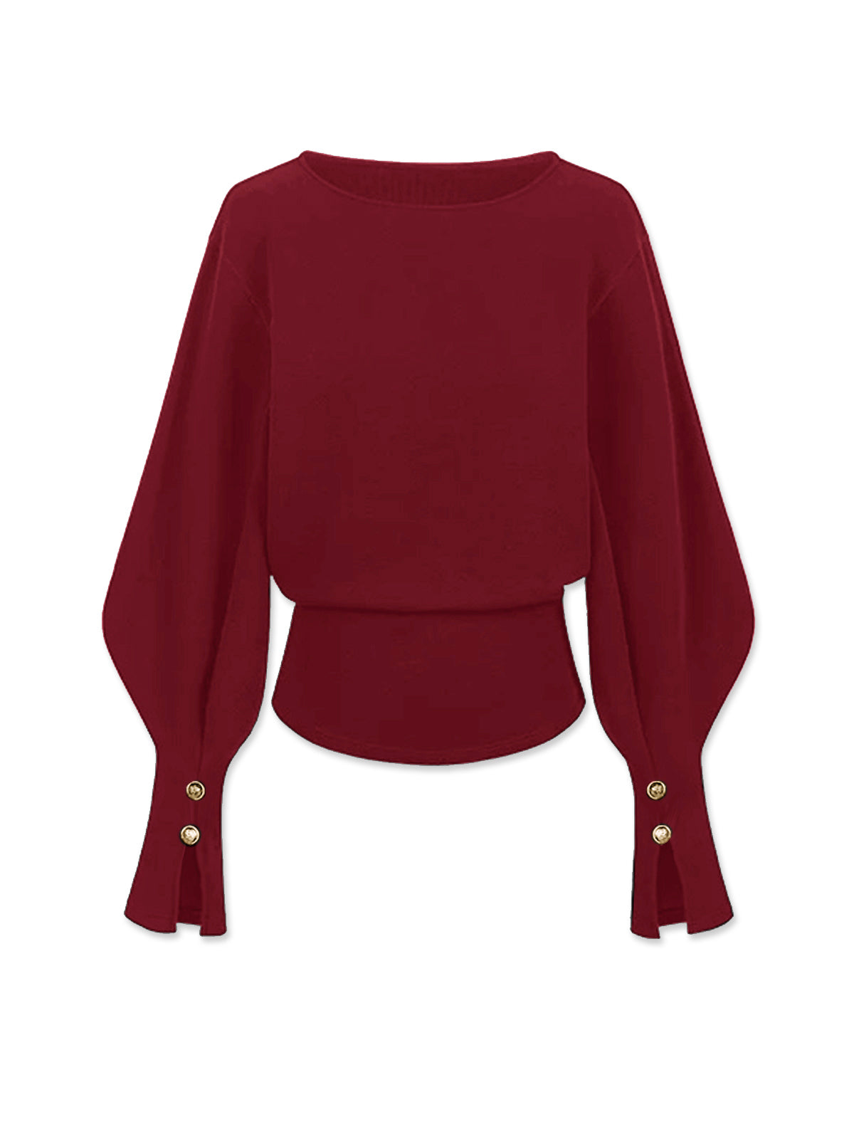 Bell Sleeve Sweatshirt with Cinched Waist