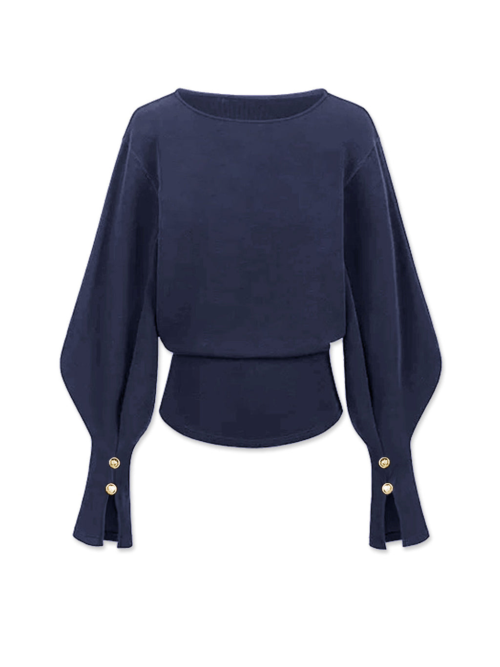 Bell Sleeve Sweatshirt with Cinched Waist