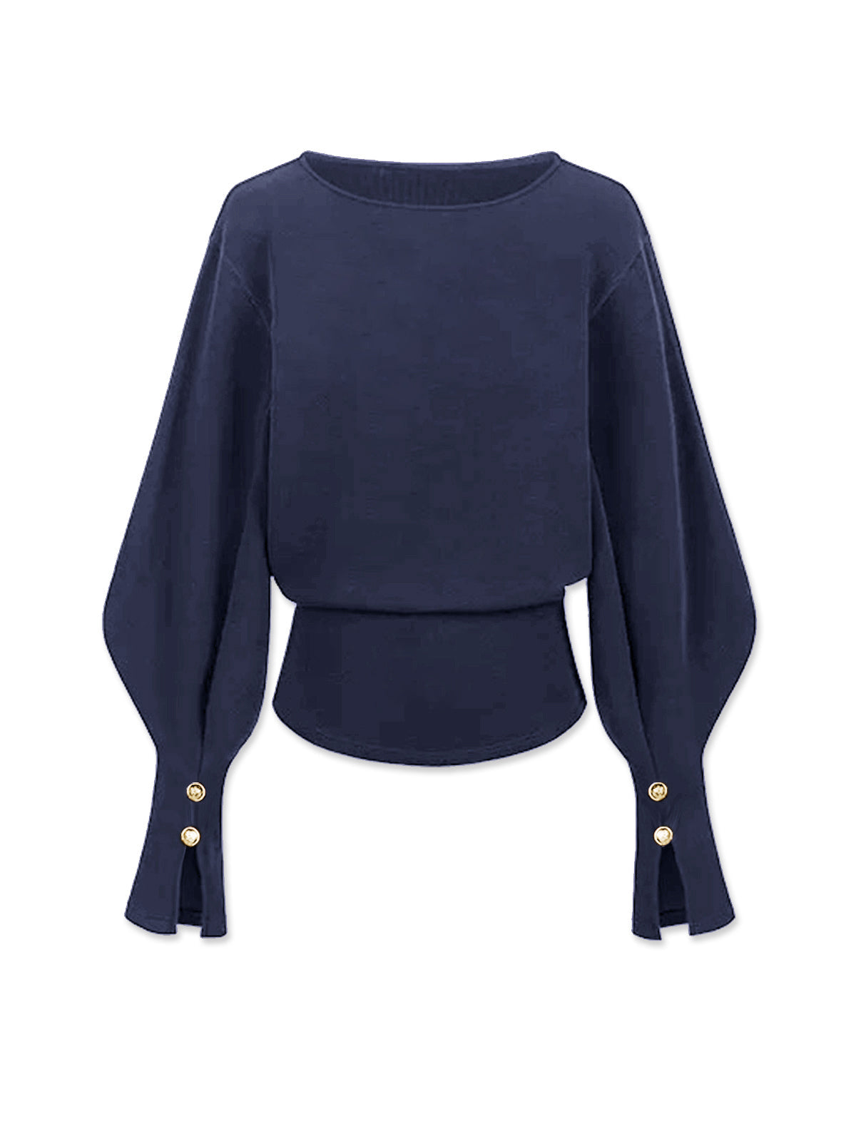 Bell Sleeve Sweatshirt with Cinched Waist