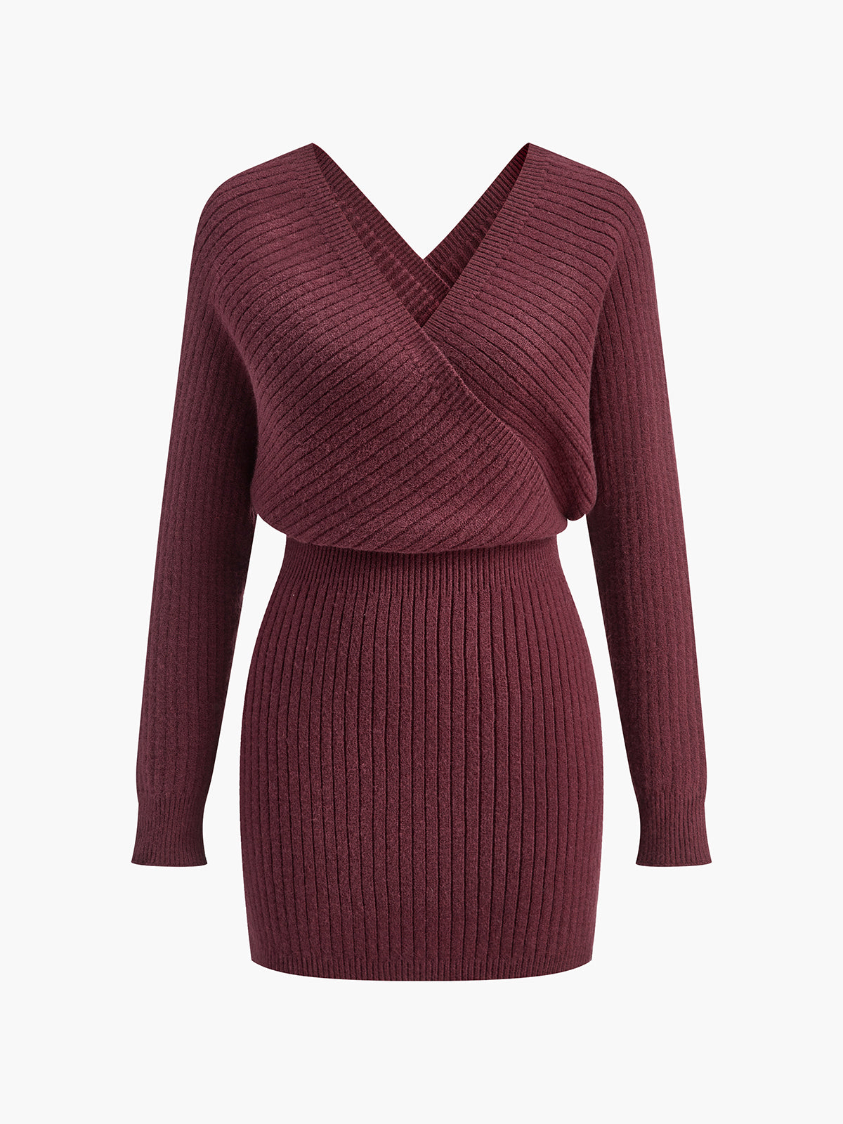 Criss Cross Sweater Dress with Cinched Waist Detail