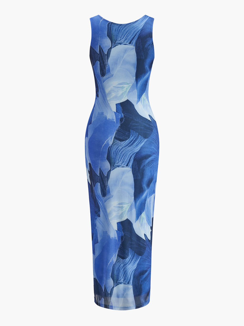Sleeveless Dress with Elegant Floral Design