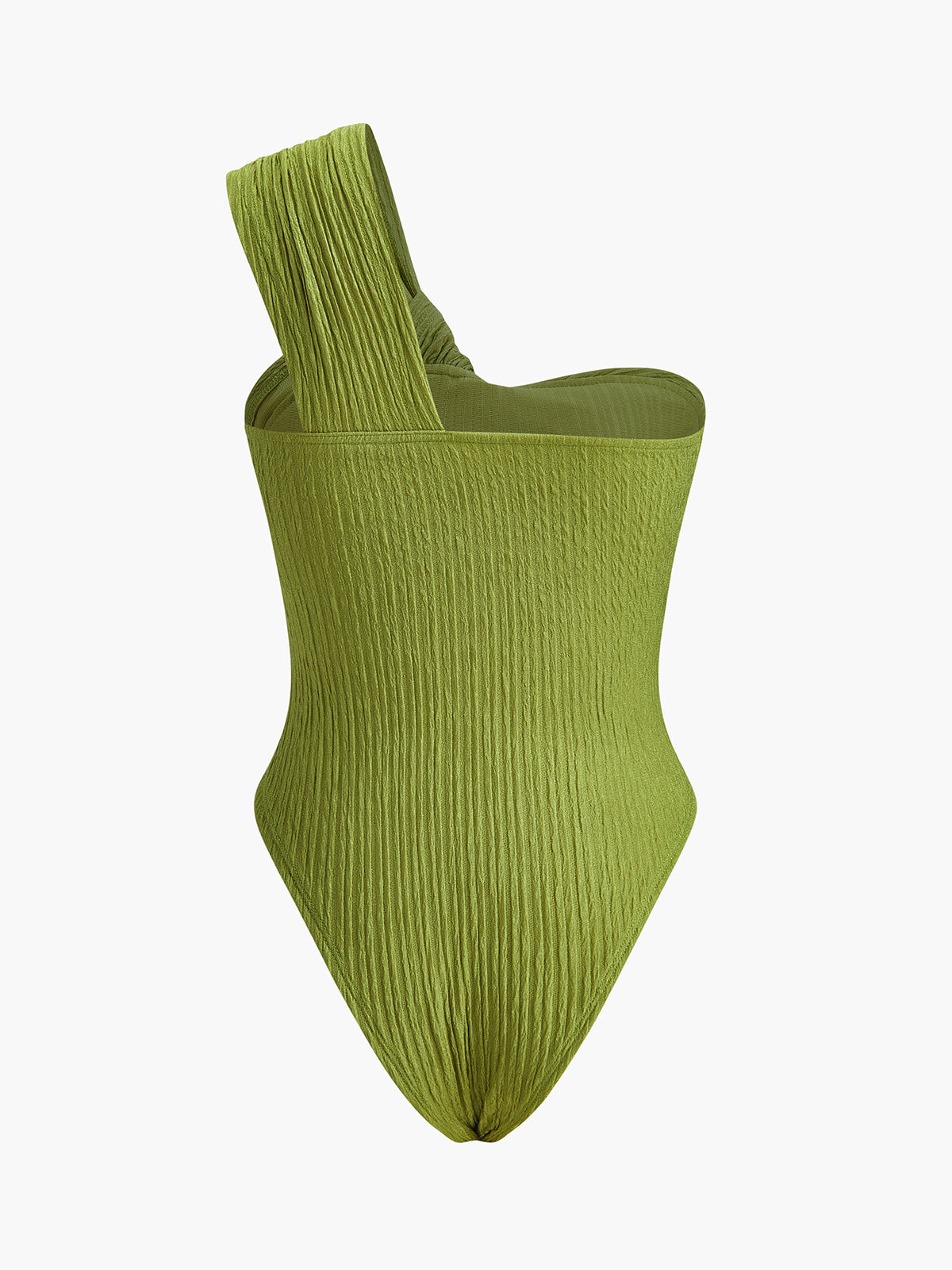 One-Shoulder Bodysuit with Elegant Front Twist Design