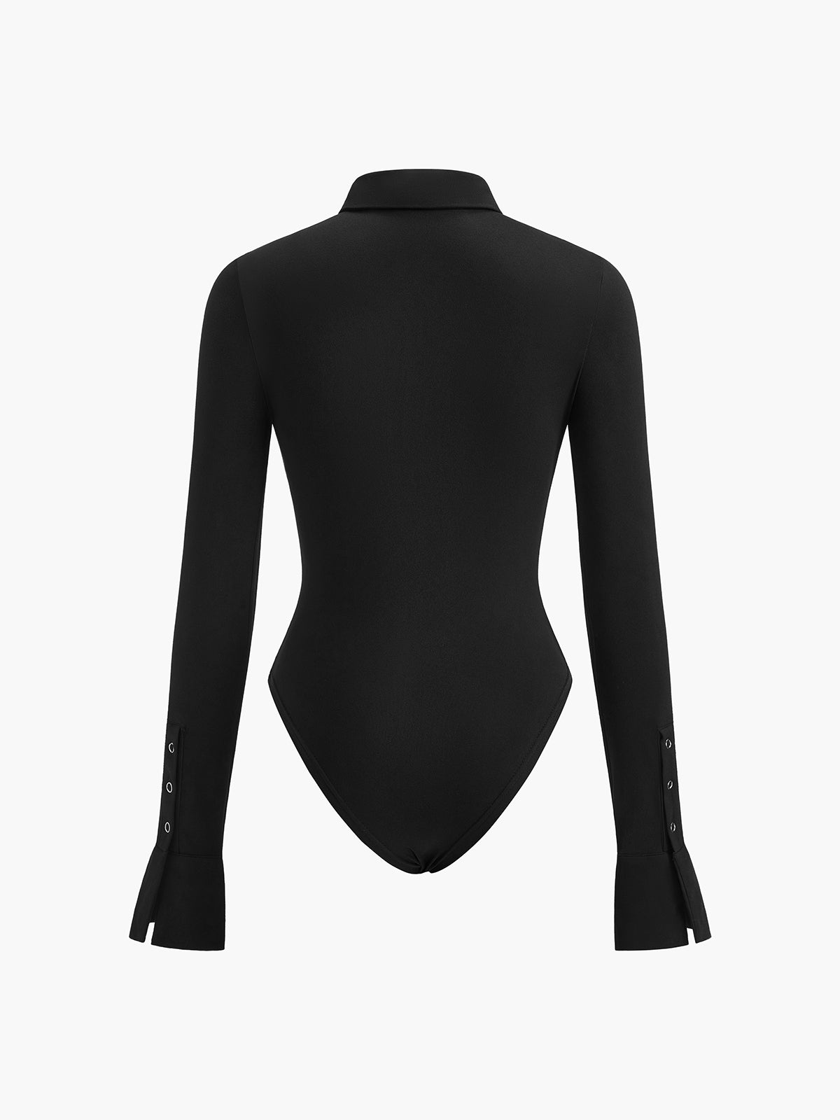 Collared Button-Down Style Bodysuit for Everyday Wear