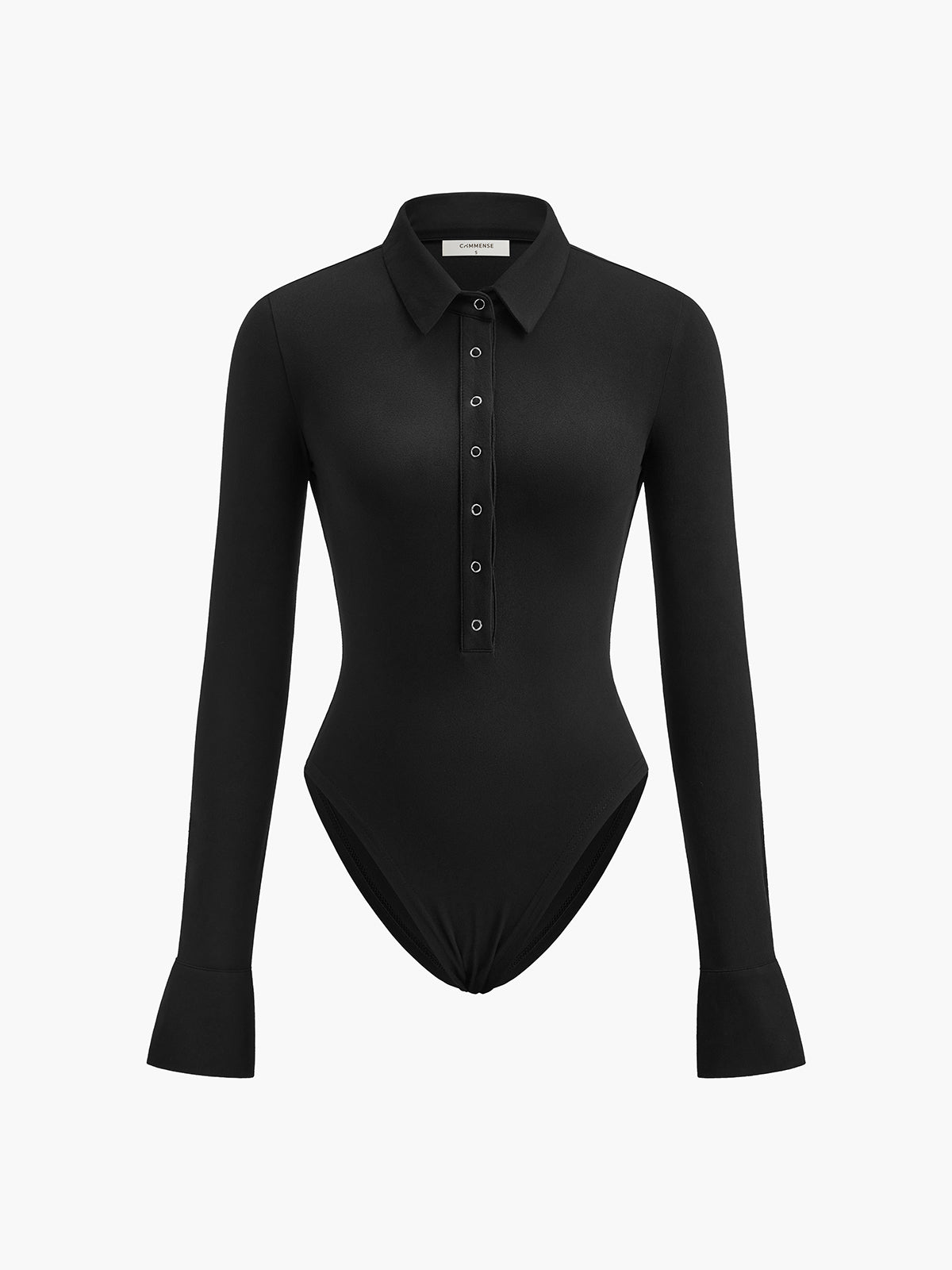 Collared Button-Down Style Bodysuit for Everyday Wear