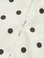 Polka Dot Dress with Lace-Up Back Detail